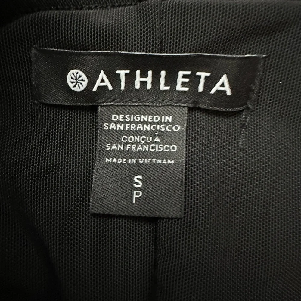 Athleta Delancey Black Half Zip Long Sleeve Mock Neck Dress with Pockets-SP - Picture 9 of 14